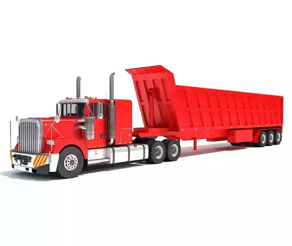 Truck with Tipper Trailer 3D model