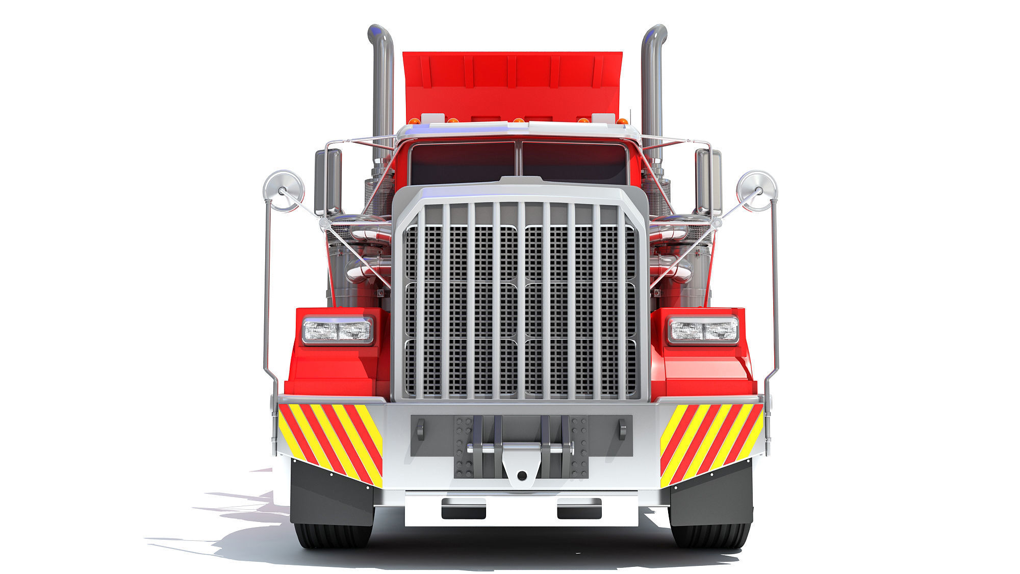 Truck with Tipper Trailer 3D model_9