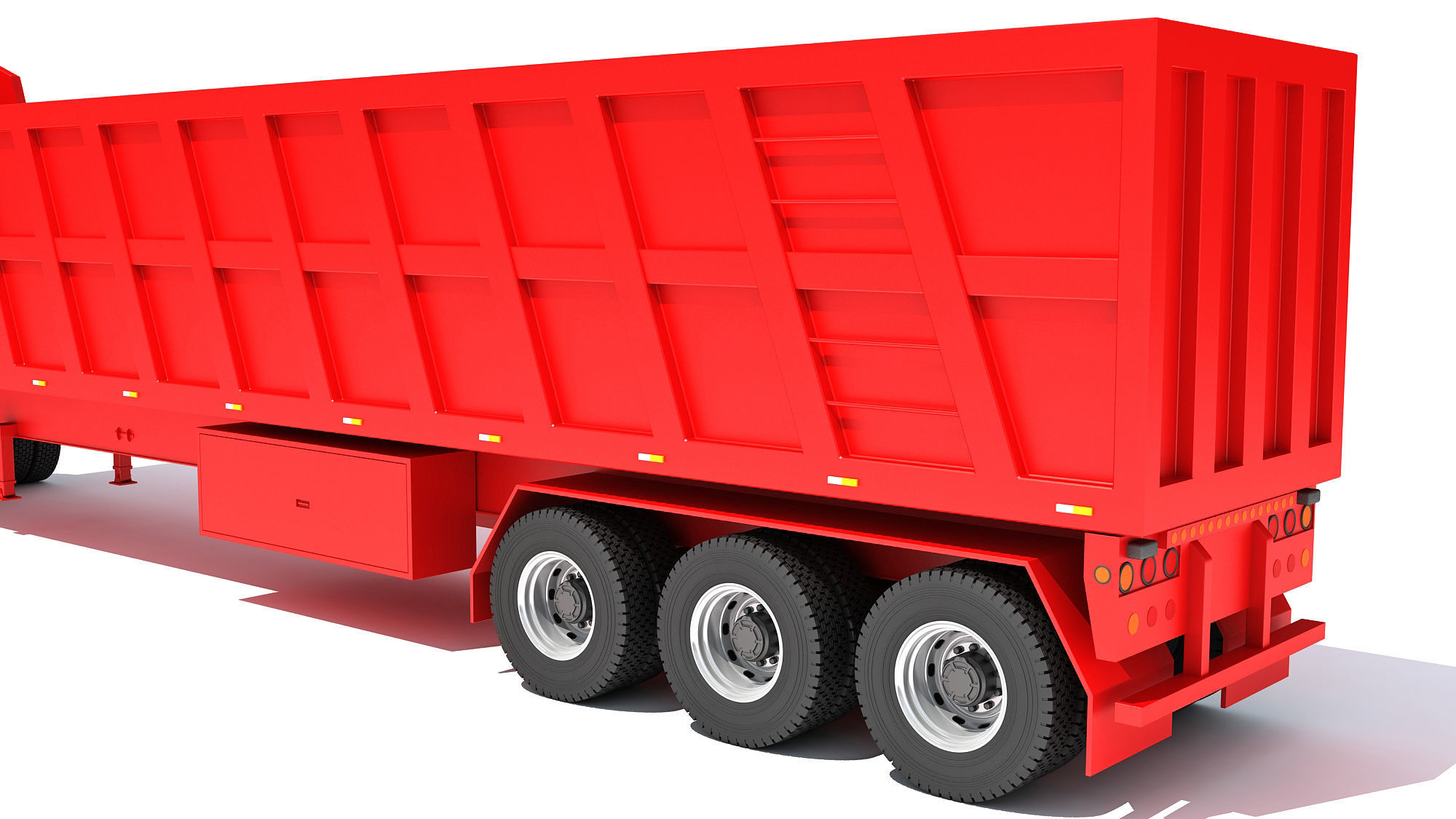 Truck with Tipper Trailer 3D model_15