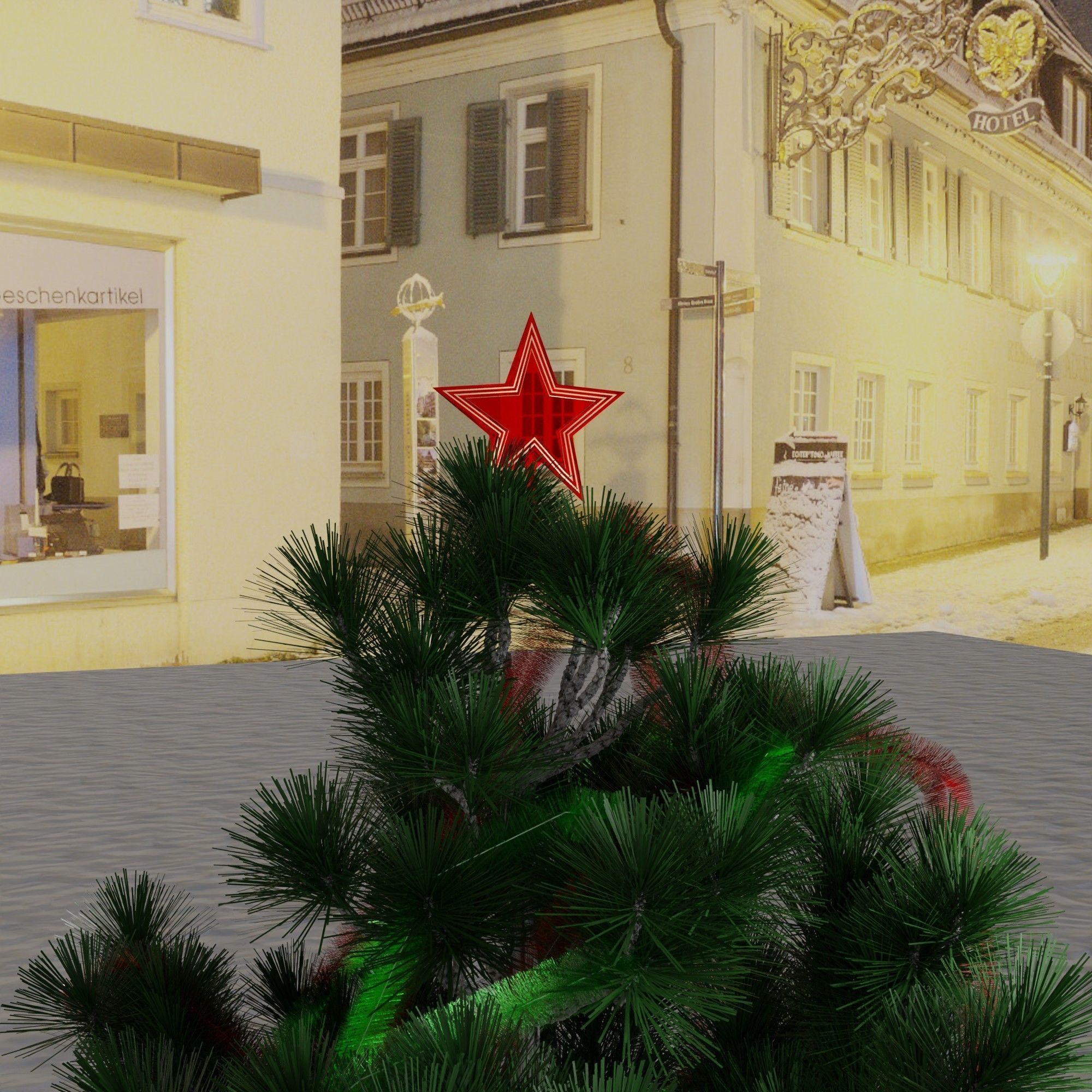 Christmas tree with gifts 3D model_4