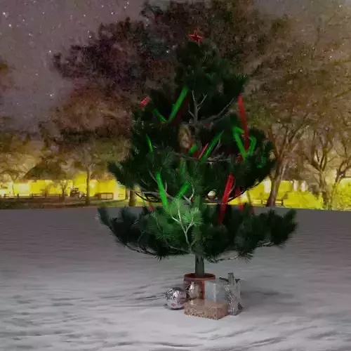 Christmas tree with gifts 3D model