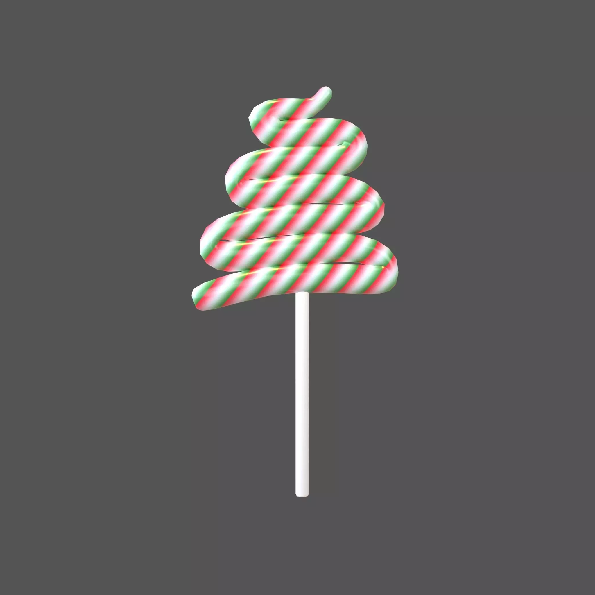 Christmas Lollipop v1 001 Low-poly 3D model_0