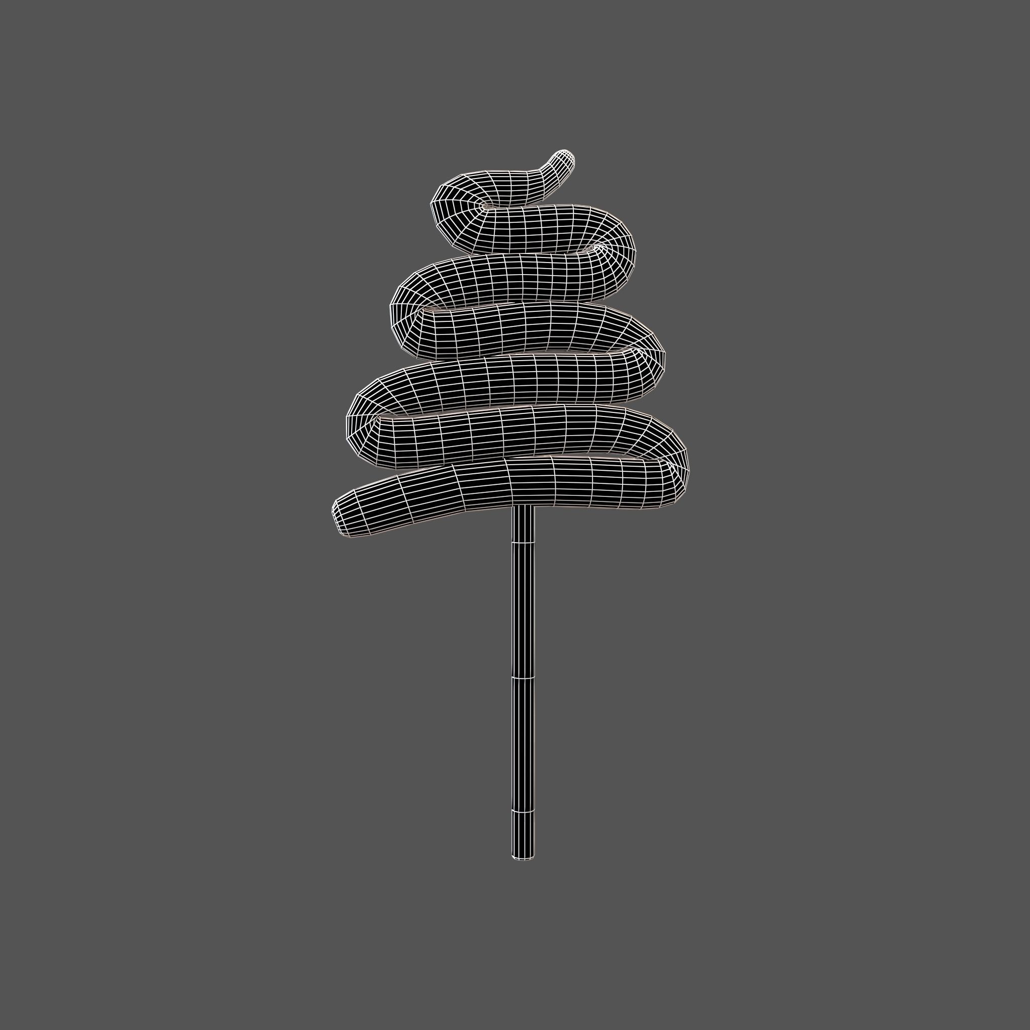 Christmas Lollipop v1 001 Low-poly 3D model_4