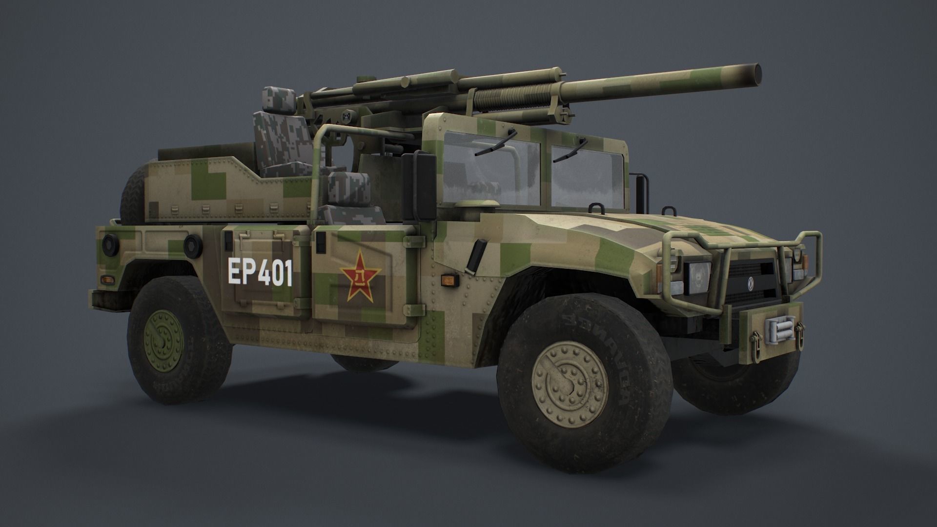 PCP-001 Mortar 82mm Low-poly 3D model_6