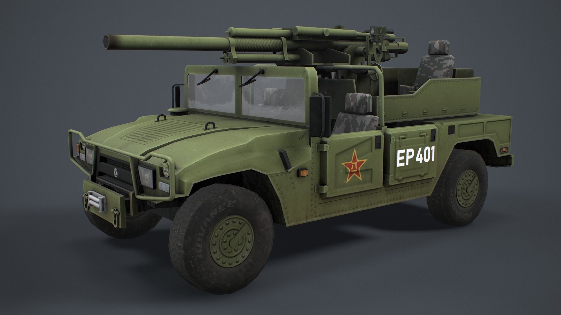 PCP-001 Mortar 82mm Low-poly 3D model_3