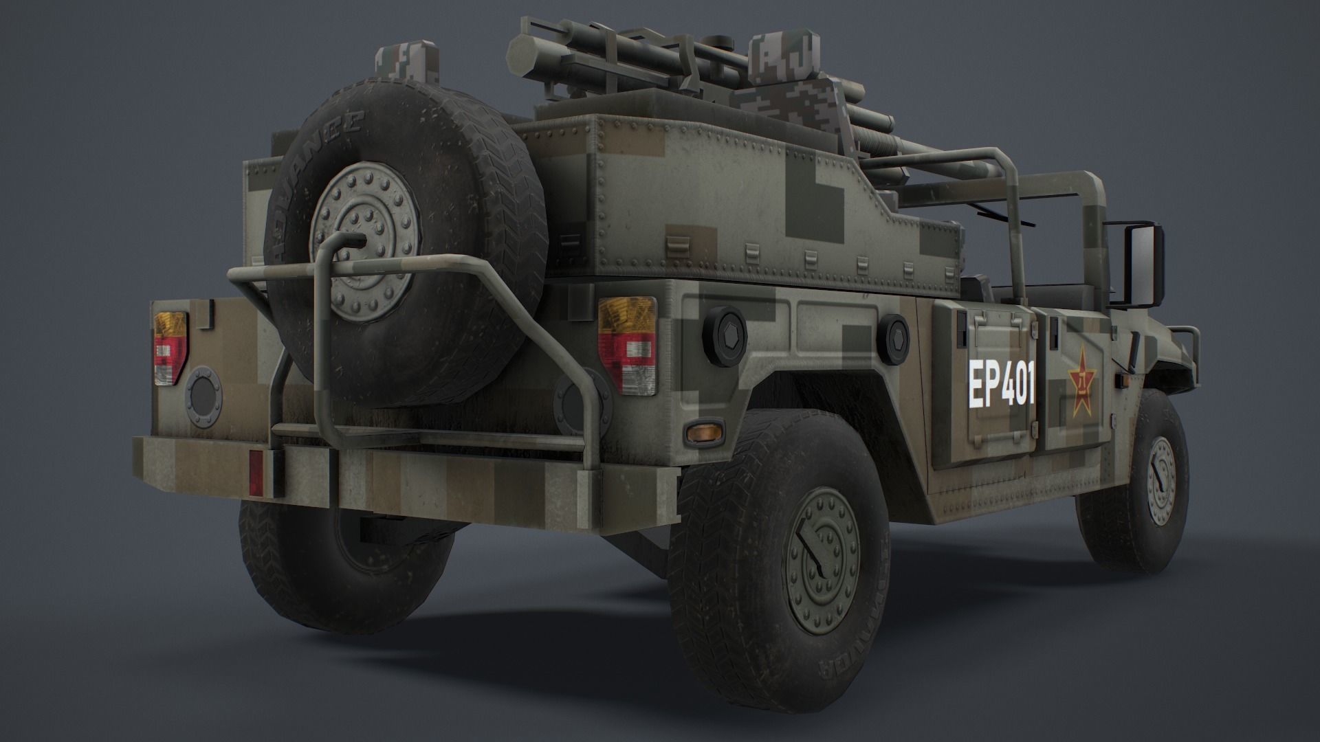 PCP-001 Mortar 82mm Low-poly 3D model_10