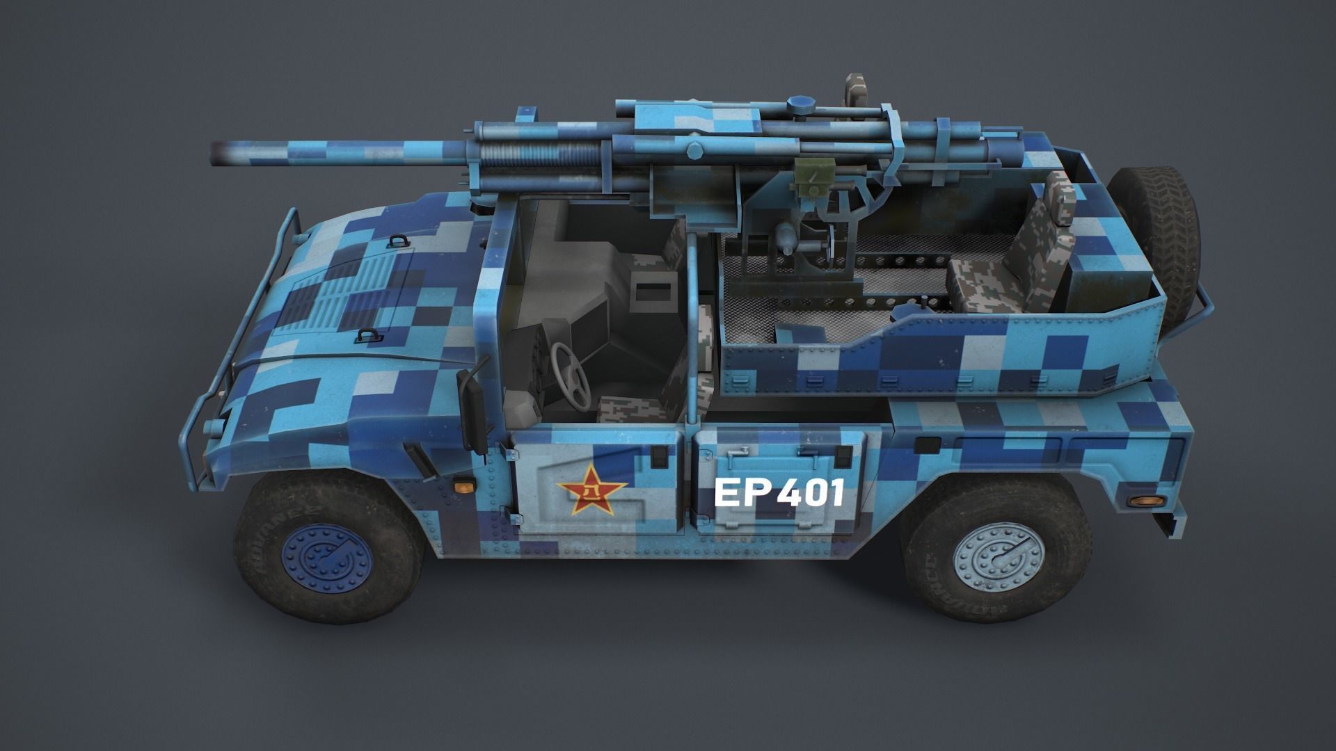 PCP-001 Mortar 82mm Low-poly 3D model_13