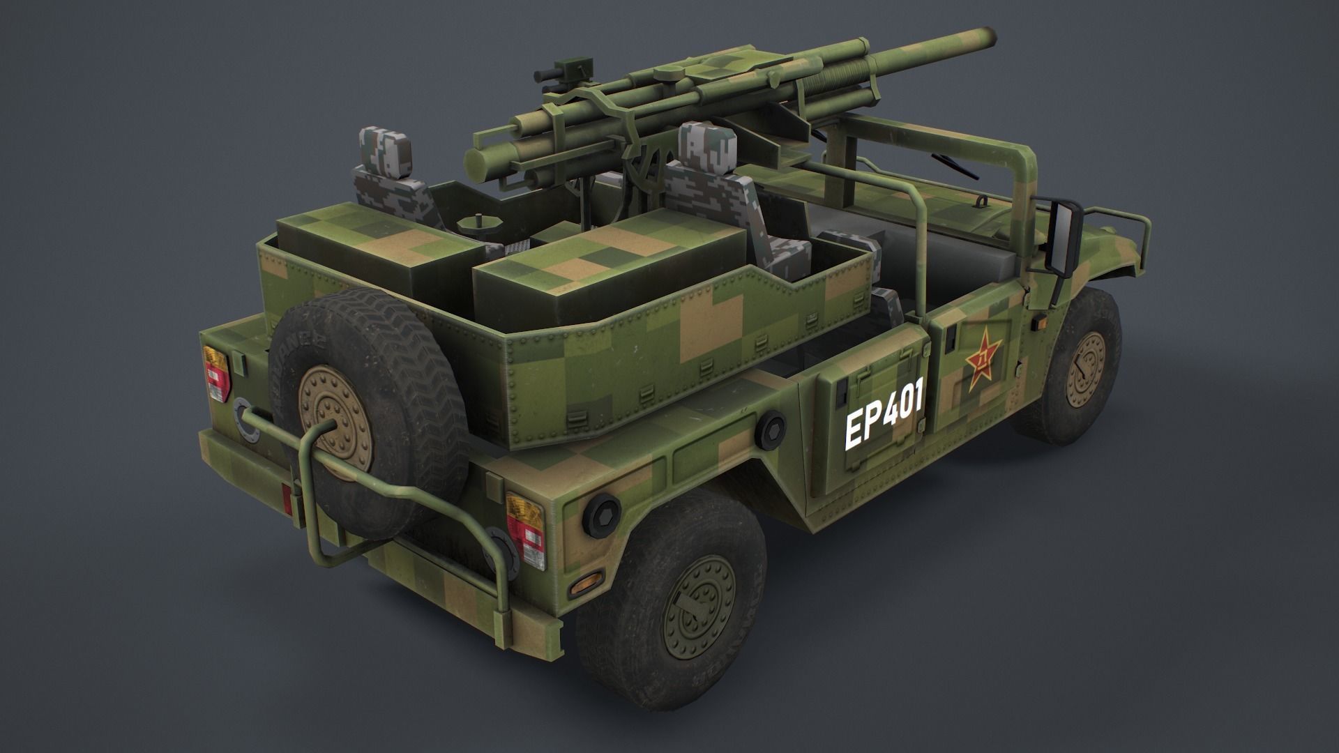 PCP-001 Mortar 82mm Low-poly 3D model_2