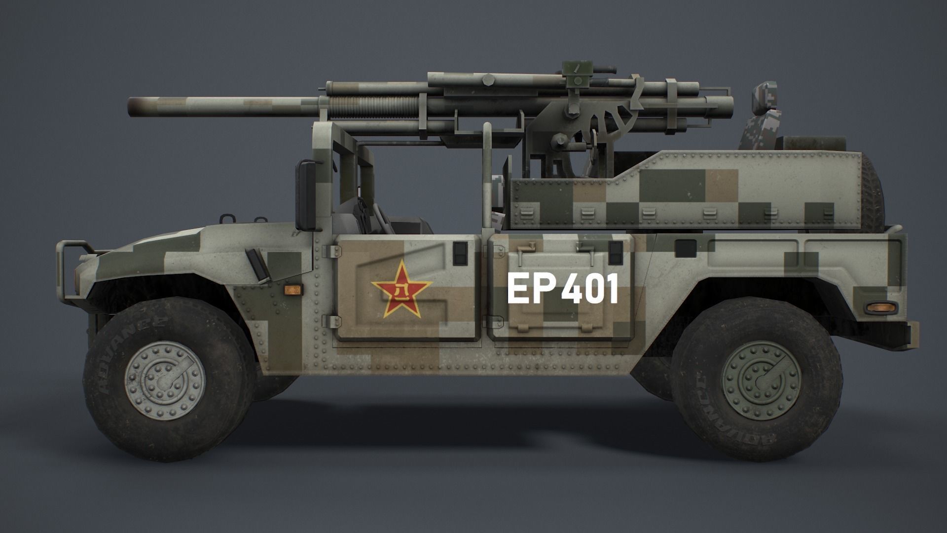 PCP-001 Mortar 82mm Low-poly 3D model_9