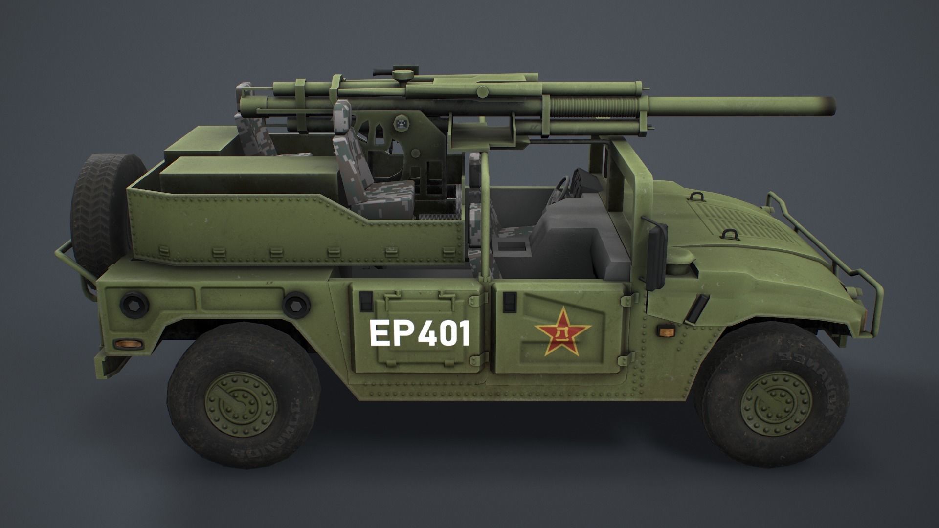 PCP-001 Mortar 82mm Low-poly 3D model_4