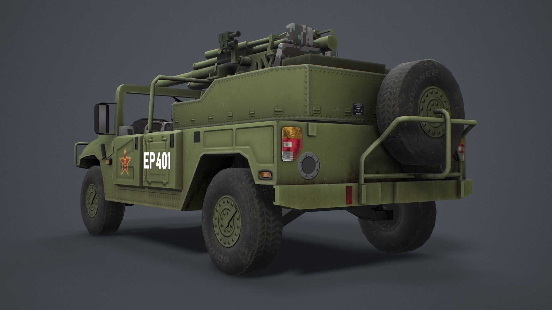 PCP-001 Mortar 82mm Low-poly 3D model_5