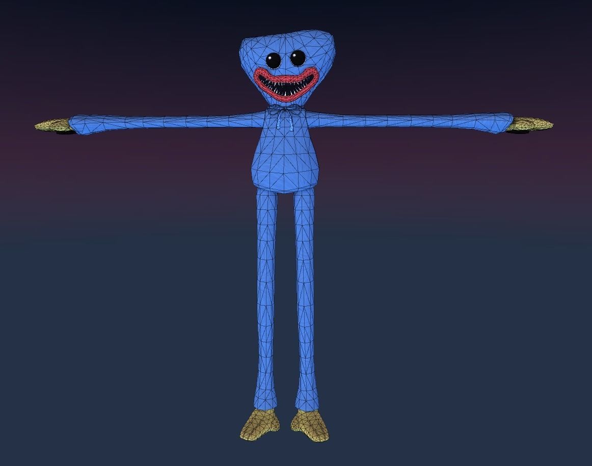 Huggy Wuggy - Poppy Playtime Game Ready Low-poly 3D model_3