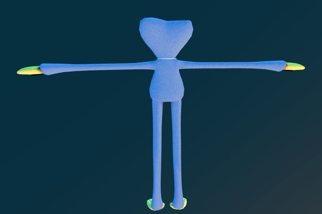 Huggy Wuggy - Poppy Playtime Game Ready Low-poly 3D model_1