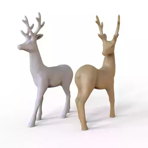 deers two deer figurines