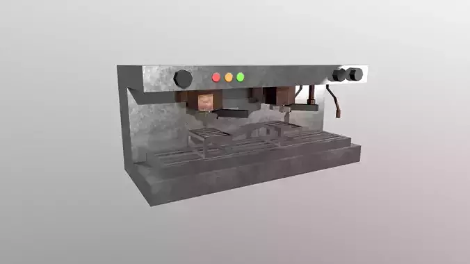 Low Poly Espresso Machine  Free low-poly 3D model