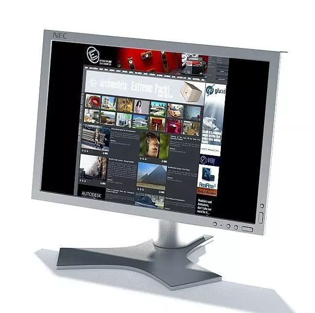 Nec Computer Monitor 3D model_0
