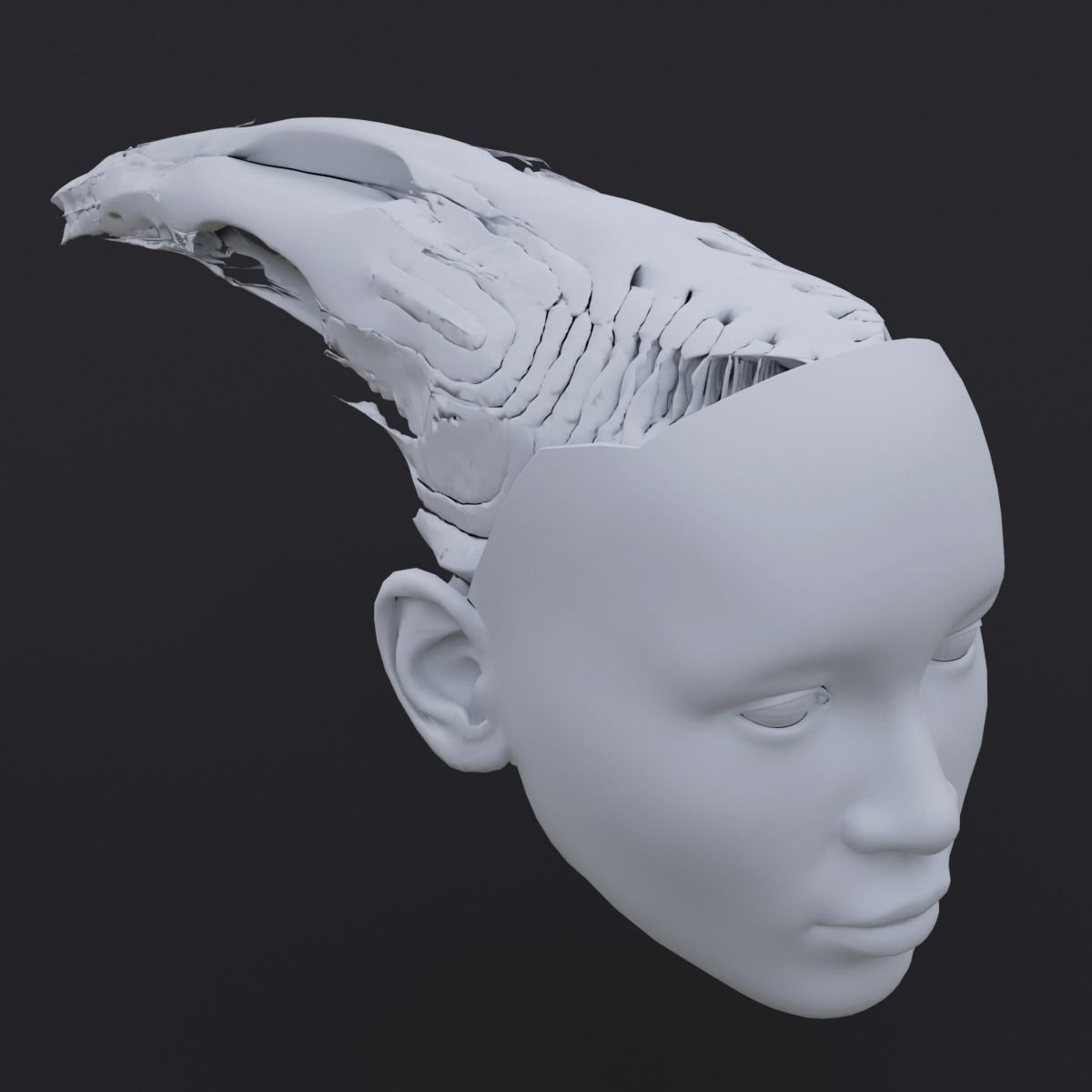 Gyroid Skull 3D model_8