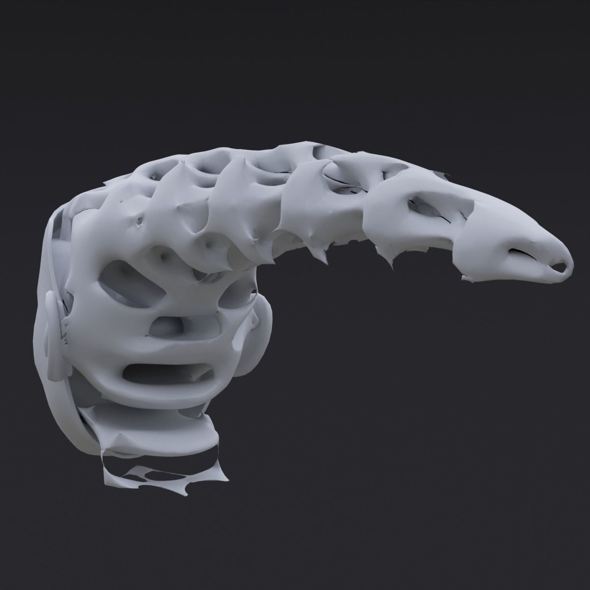 Gyroid Skull 3D model_4