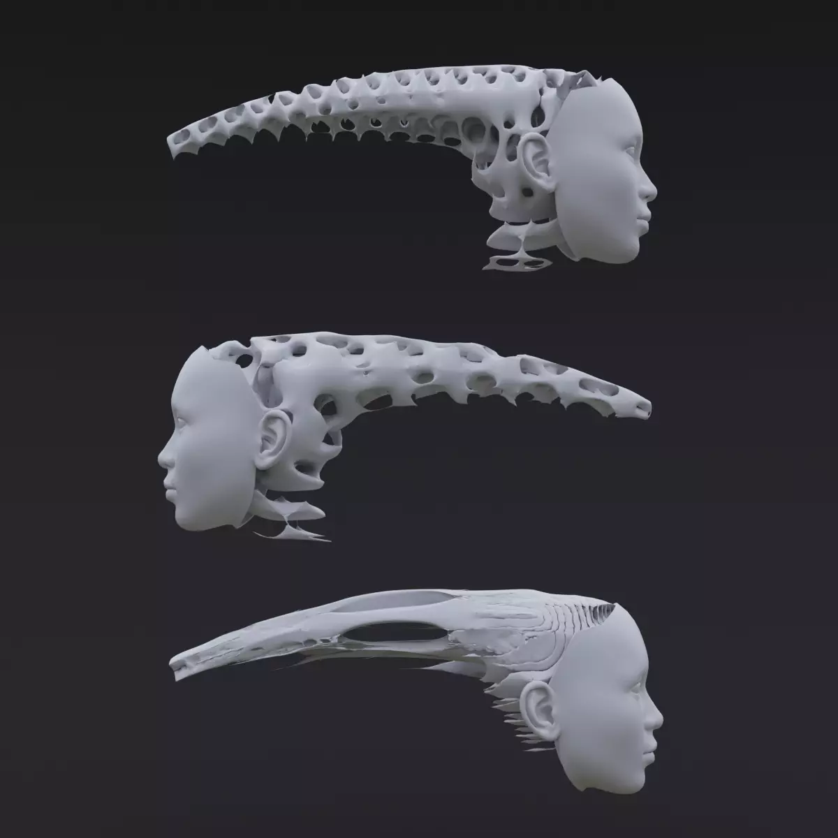 Gyroid Skull 3D model_0