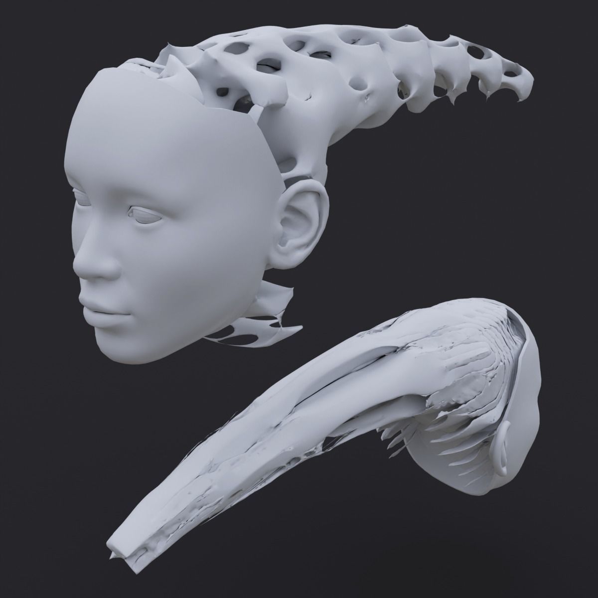 Gyroid Skull 3D model_7