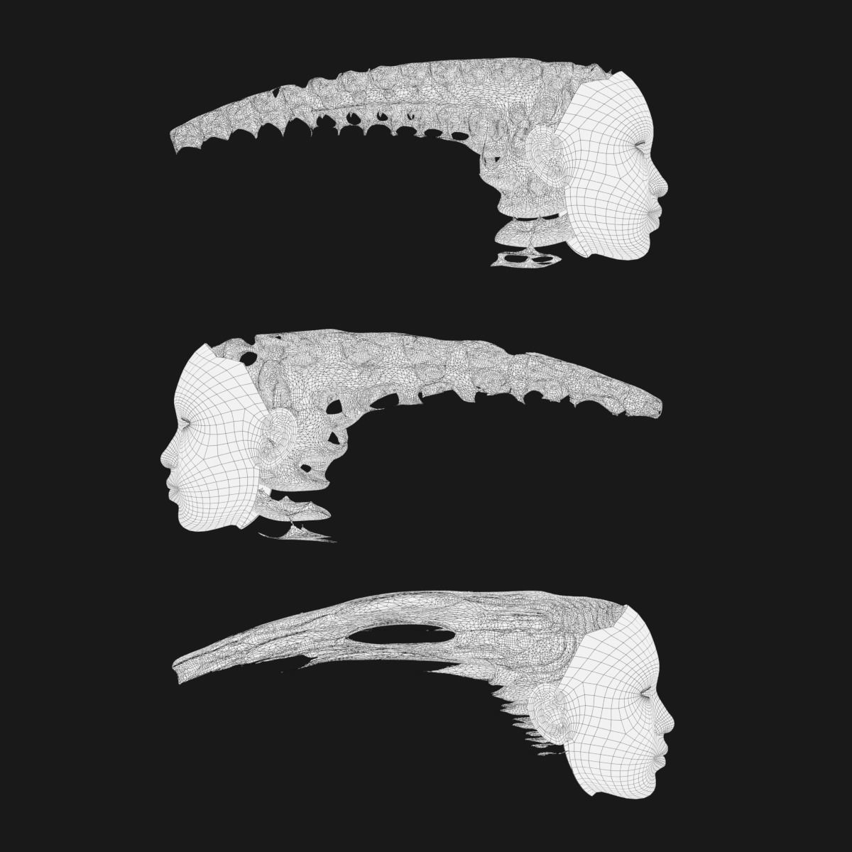 Gyroid Skull 3D model_11