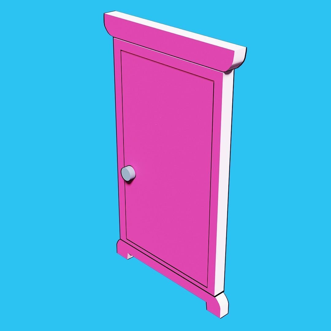 Anywhere Door and Bamboo Copter Low-poly 3D model_4
