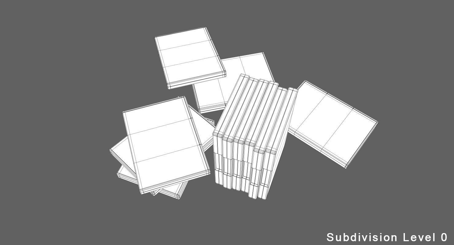 DVD Boxes Low-poly 3D model_5
