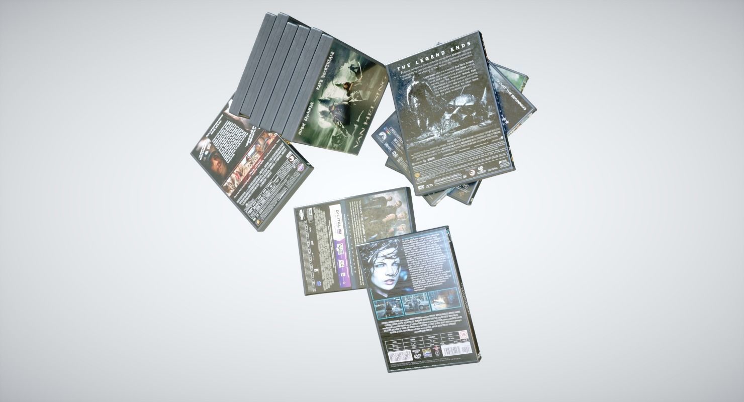 DVD Boxes Low-poly 3D model_2