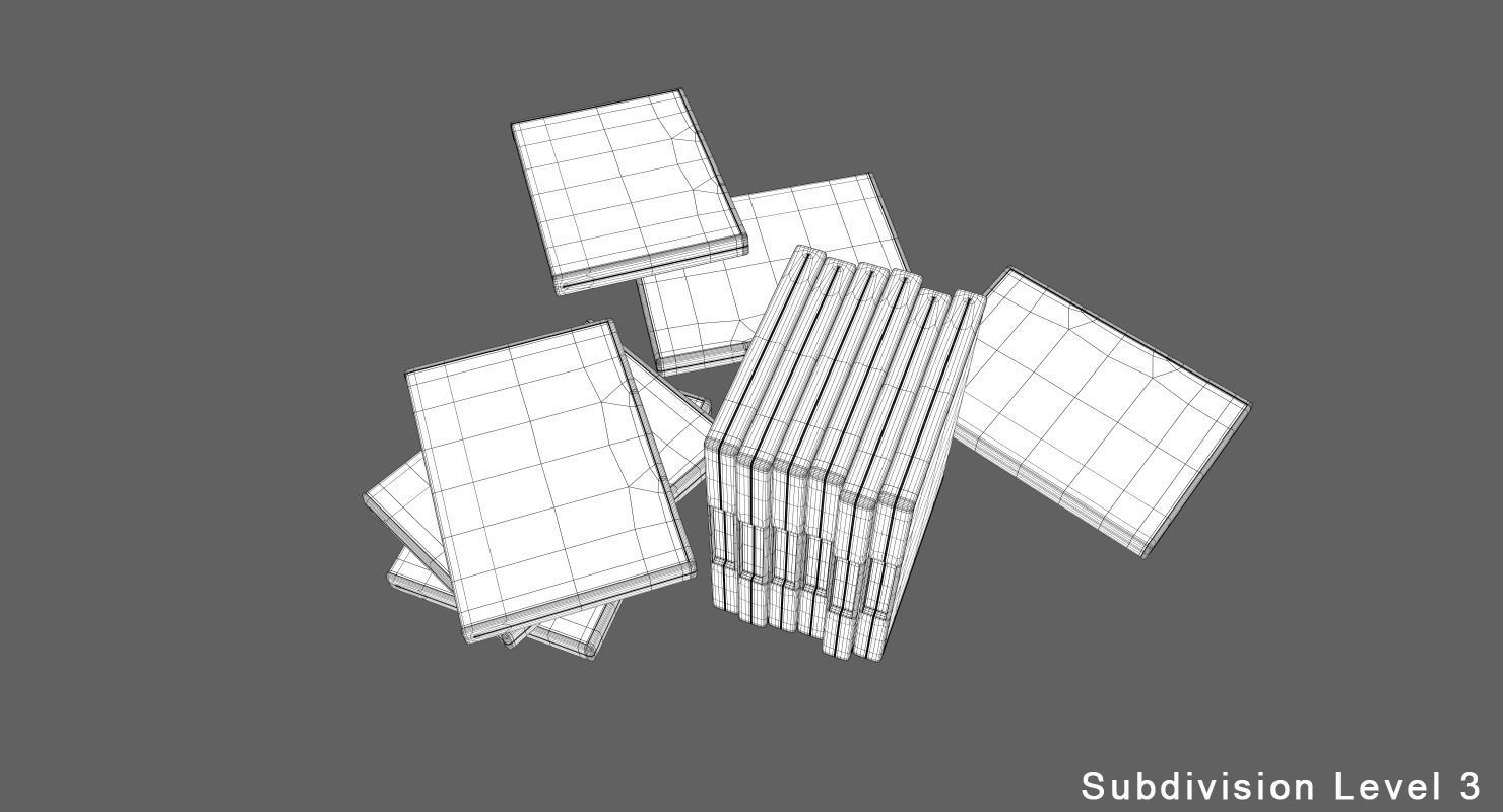 DVD Boxes Low-poly 3D model_6