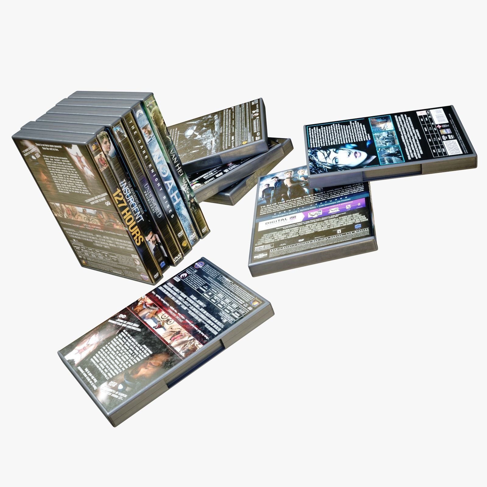 DVD Boxes Low-poly 3D model_4