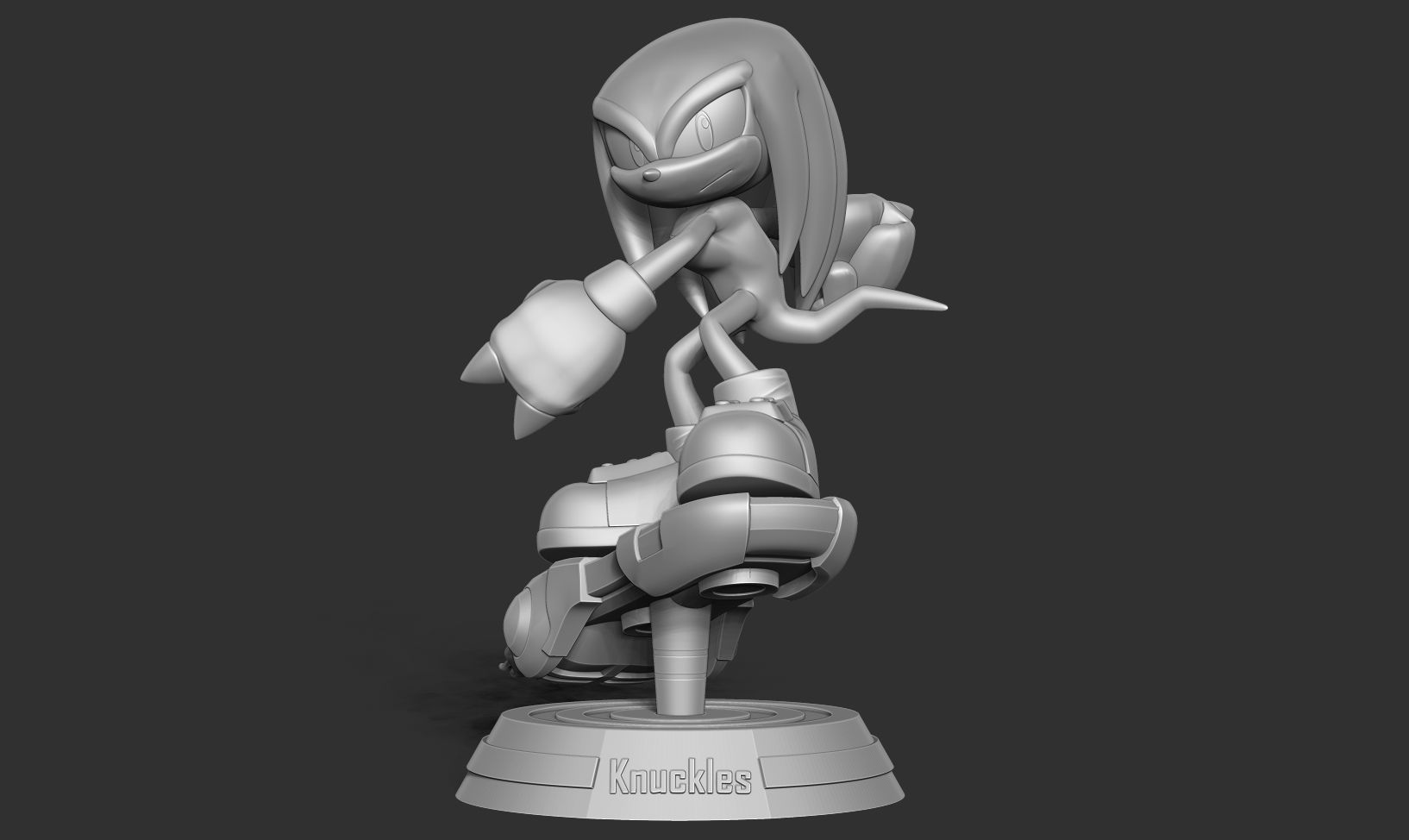 Knuckles - Sonic the Hedgehog 2 Fanart 3D print model_9