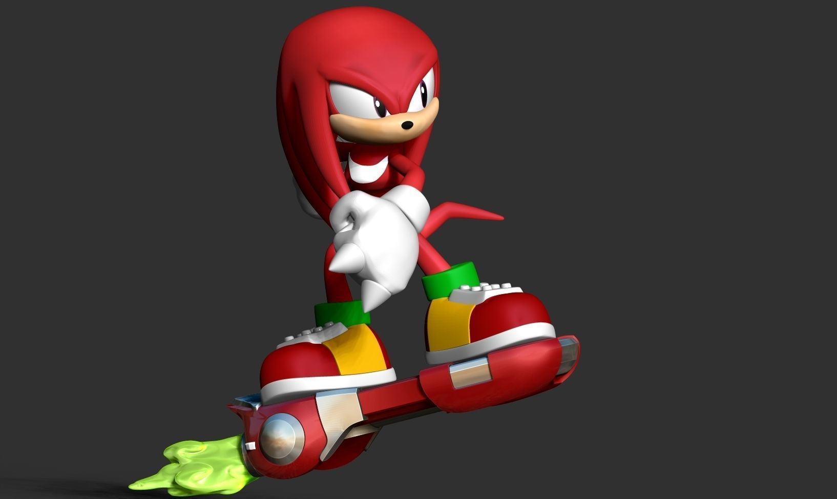 Knuckles - Sonic the Hedgehog 2 Fanart 3D print model_12