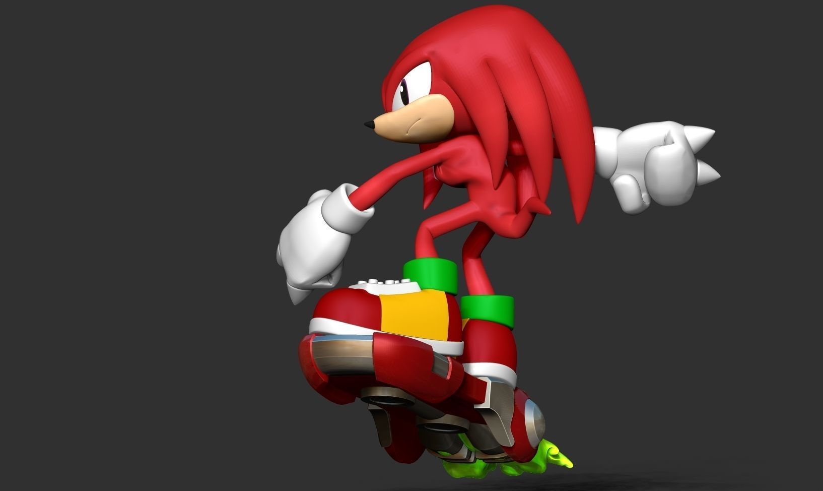 Knuckles - Sonic the Hedgehog 2 Fanart 3D print model_10