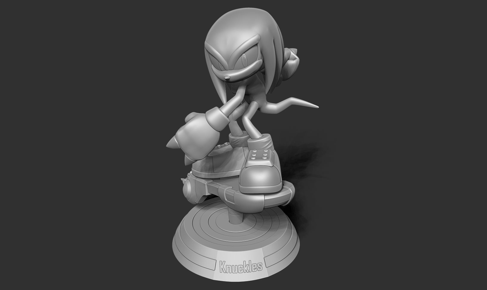 Knuckles - Sonic the Hedgehog 2 Fanart 3D print model_17