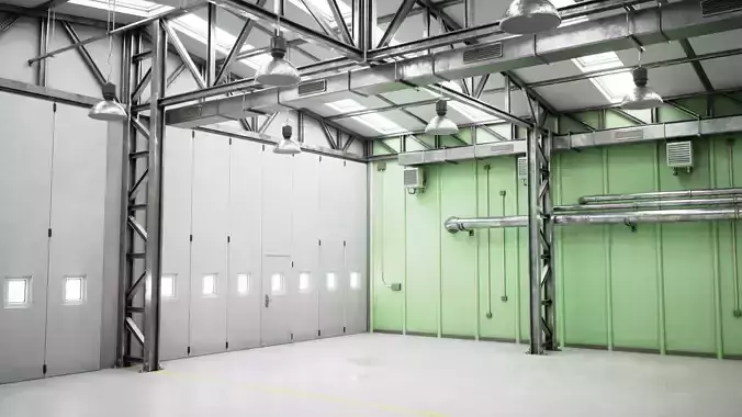 Hangar industrial building