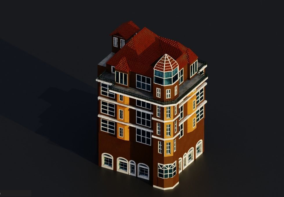 Pack City Crtoon  Low-poly 3D model_44