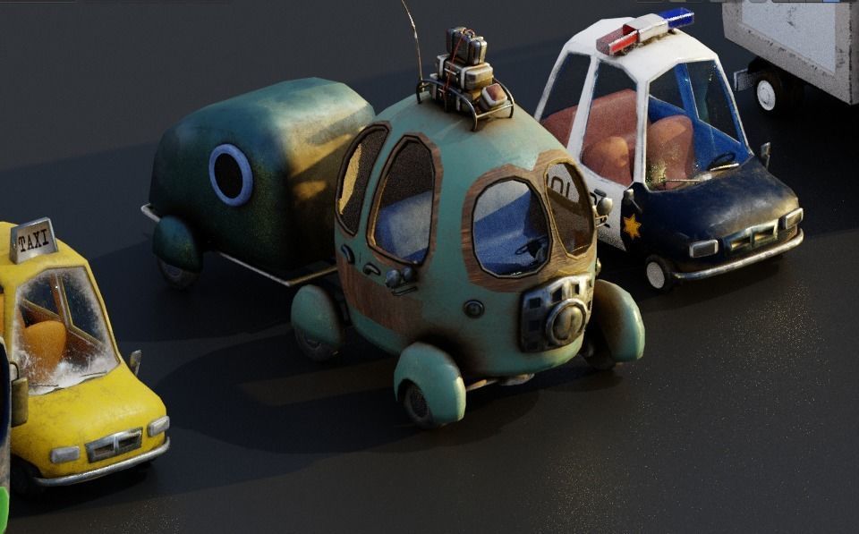 Pack City Crtoon  Low-poly 3D model_71