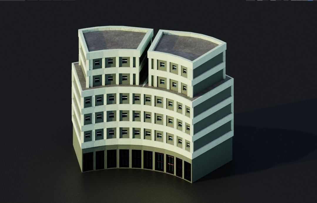 Pack City Crtoon  Low-poly 3D model_1