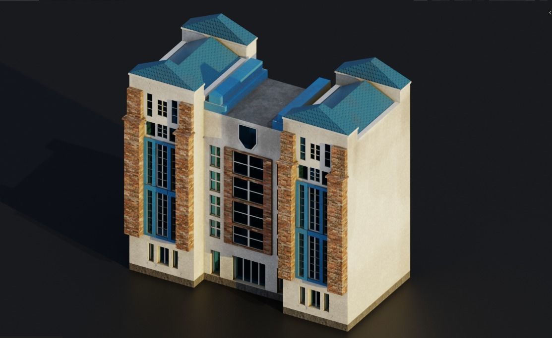 Pack City Crtoon  Low-poly 3D model_33