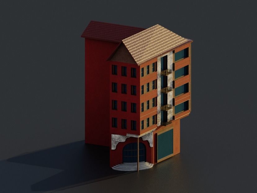 Pack City Crtoon  Low-poly 3D model_47