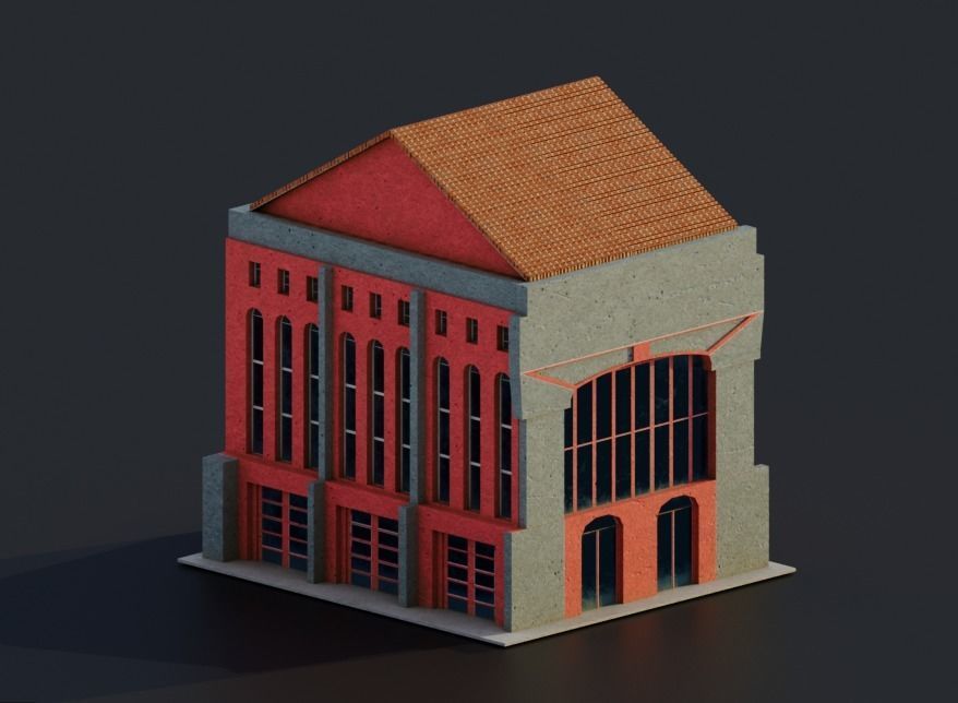 Pack City Crtoon  Low-poly 3D model_54