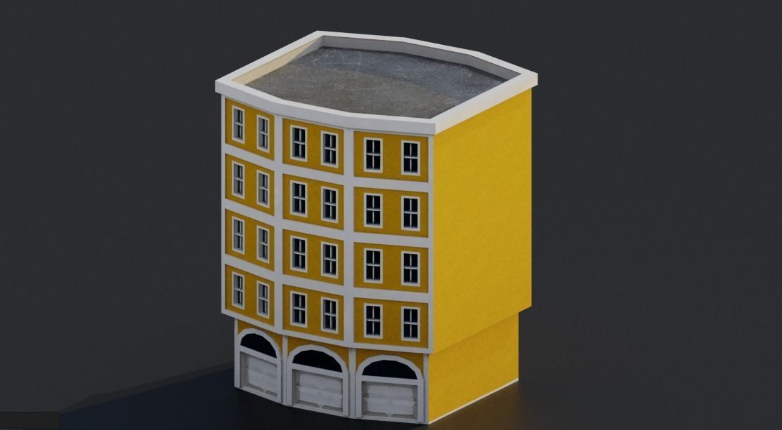 Pack City Crtoon  Low-poly 3D model_8