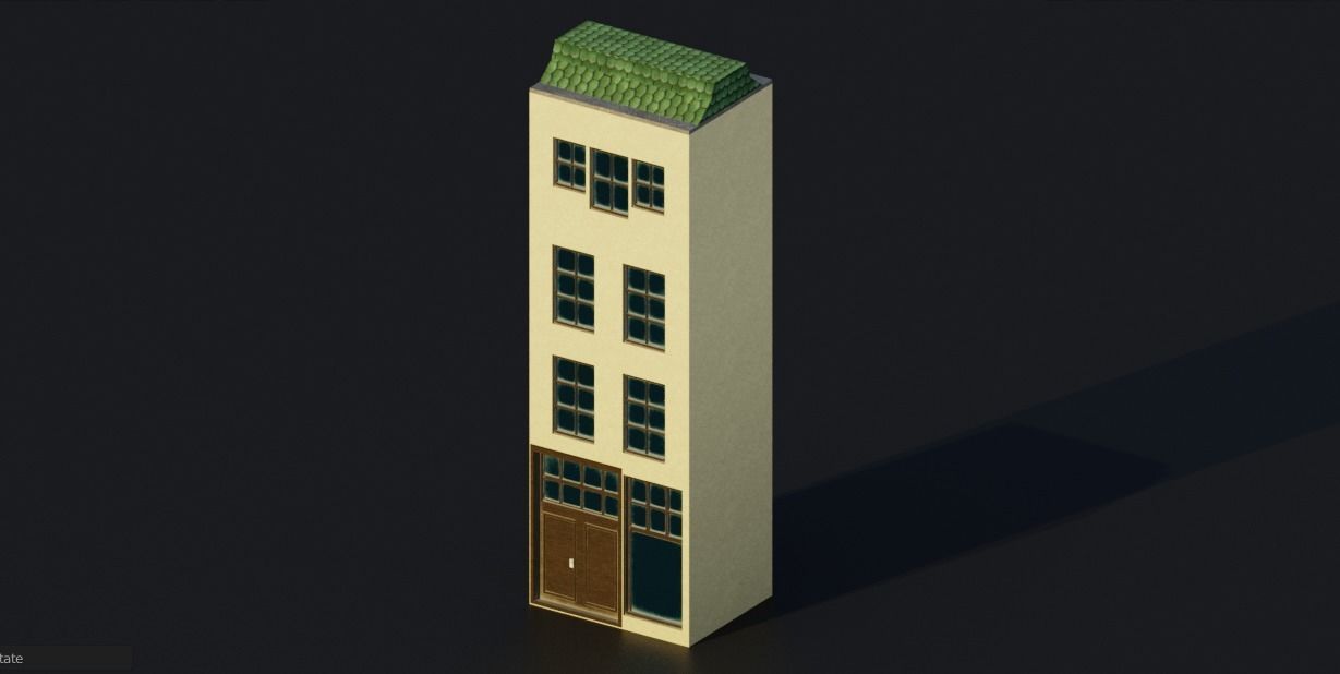 Pack City Crtoon  Low-poly 3D model_3