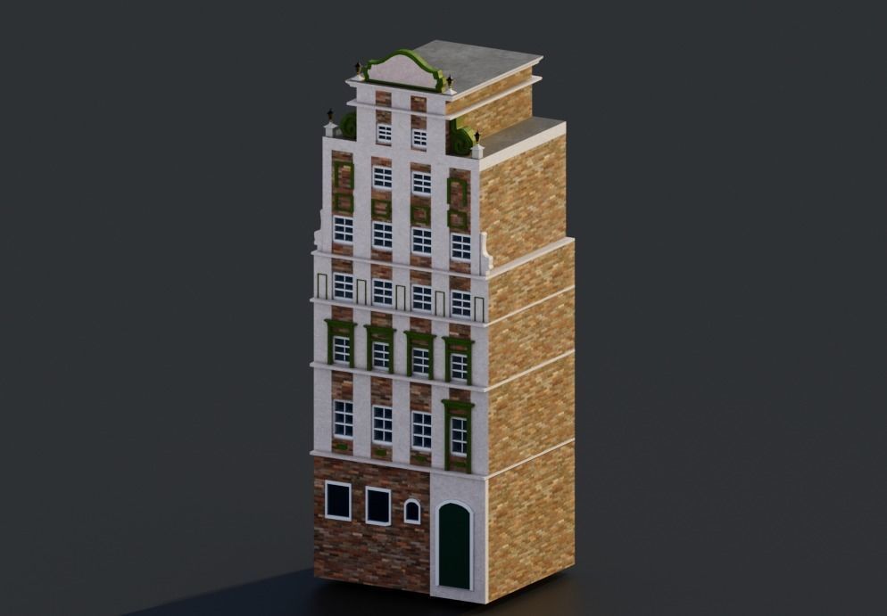 Pack City Crtoon  Low-poly 3D model_15