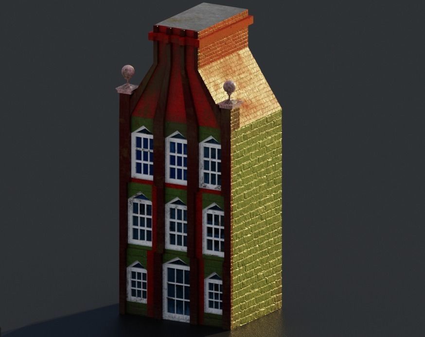 Pack City Crtoon  Low-poly 3D model_13