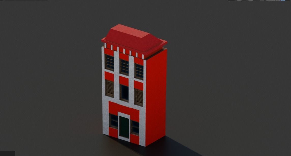 Pack City Crtoon  Low-poly 3D model_37