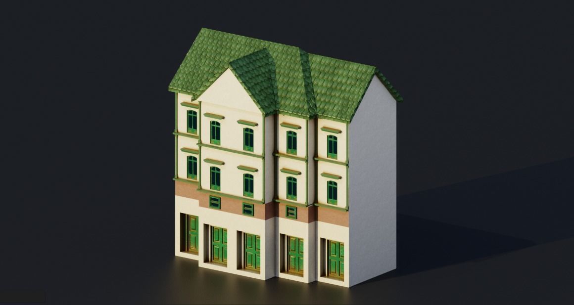 Pack City Crtoon  Low-poly 3D model_12