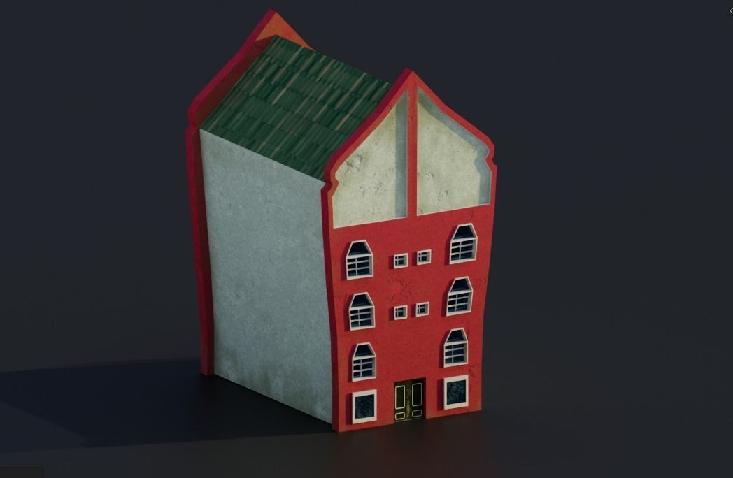 Pack City Crtoon  Low-poly 3D model_35