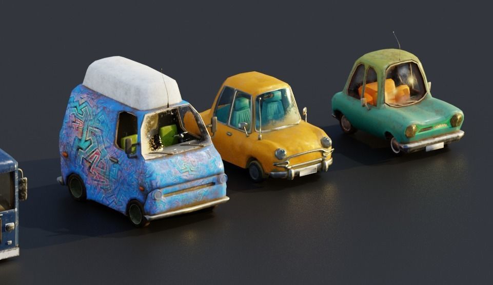 Pack City Crtoon  Low-poly 3D model_64