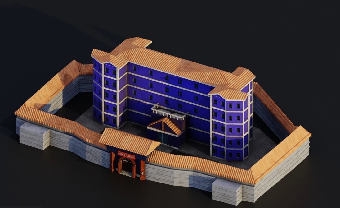 Pack City Crtoon  Low-poly 3D model_25